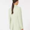 Taillierter Blazer aus Wollkrepp, grün