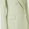 Taillierter Blazer aus Wollkrepp, grün