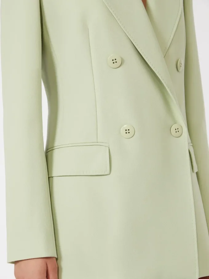Taillierter Blazer aus Wollkrepp, grün