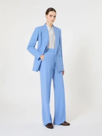 Taillierter Blazer aus Wollkrepp, hellblau Taillierter Blazer aus Wollkrepp, hellblau