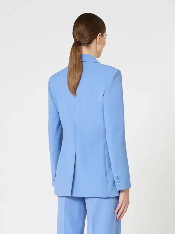 Taillierter Blazer aus Wollkrepp, hellblau Taillierter Blazer aus Wollkrepp, hellblau
