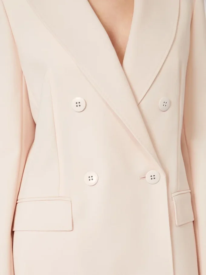 Taillierter Blazer aus Wollkrepp, rosa Taillierter Blazer aus Wollkrepp, rosa