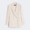 Taillierter Blazer aus Wollkrepp, rosa Taillierter Blazer aus Wollkrepp, rosa