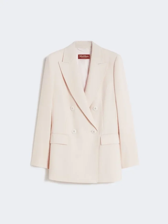 Taillierter Blazer aus Wollkrepp, rosa Taillierter Blazer aus Wollkrepp, rosa