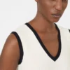 Tanktop aus Viskosemischgarn, weiß-blau Tanktop aus Viskosemischgarn, weiß-blau