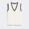 Tanktop aus Viskosemischgarn, weiß-blau Tanktop aus Viskosemischgarn, weiß-blau