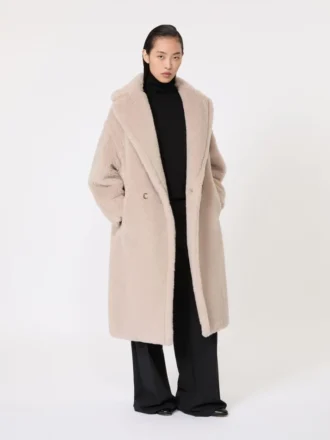 Teddy Bear Icon Coat aus Alpaka und Wolle, beige