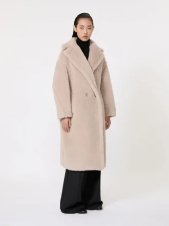 Teddy Bear Icon Coat aus Alpaka und Wolle, beige