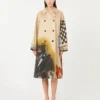 Trenchcoat aus gemustertem, wasserabweisendem Gabardine, Skin Orient Trenchcoat aus gemustertem, wasserabweisendem Gabardine, Skin Orient
