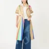 Trenchcoat aus wasserabweisender Baumwolle mit Regenbogenprint, mehrfarbig Trenchcoat aus wasserabweisender Baumwolle mit Regenbogenprint, mehrfarbig
