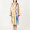 Trenchcoat aus wasserabweisender Baumwolle mit Regenbogenprint, mehrfarbig Trenchcoat aus wasserabweisender Baumwolle mit Regenbogenprint, mehrfarbig