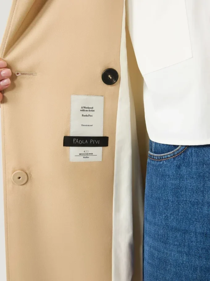 Trenchcoat aus wasserabweisender Baumwolle mit Regenbogenprint, mehrfarbig Trenchcoat aus wasserabweisender Baumwolle mit Regenbogenprint, mehrfarbig