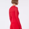 Trompe-l’œil-Pullover aus Viskose, rot Trompe-l’œil-Pullover aus Viskose, rot