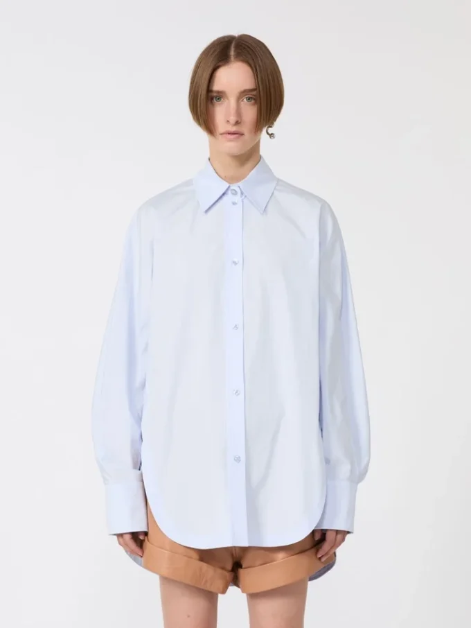Tunika im Kimono-Stil aus Popeline, Avio Tunika im Kimono-Stil aus Popeline, Avio