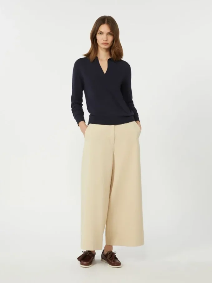 Viskose-Rollkragenpullover, marineblau Viskose-Rollkragenpullover, marineblau