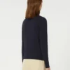 Viskose-Rollkragenpullover, marineblau Viskose-Rollkragenpullover, marineblau