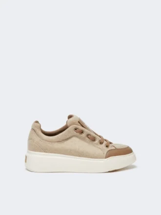 Wasserabweisende Kaschmir-Sneaker, beige