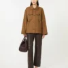 Wasserabweisende Twill-Jacke, tabakfarben