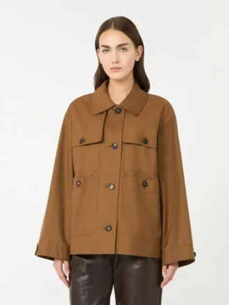 Wasserabweisende Twill-Jacke, tabakfarben Wasserabweisende Twill-Jacke, tabakfarben