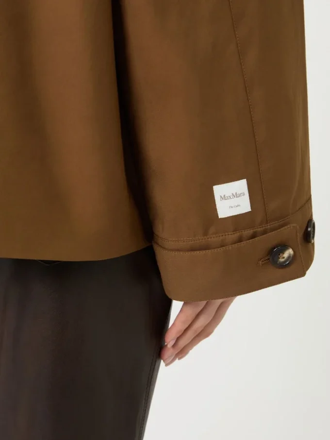 Wasserabweisende Twill-Jacke, tabakfarben