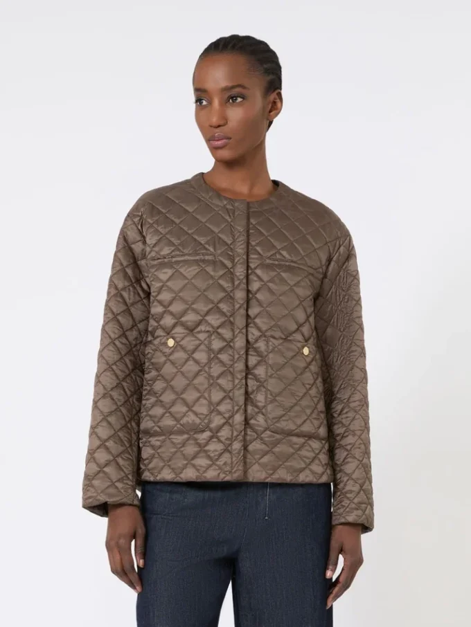Wasserabweisende, wattierte Jacke aus Canvas, haselnussbraun Wasserabweisende, wattierte Jacke aus Canvas, haselnussbraun