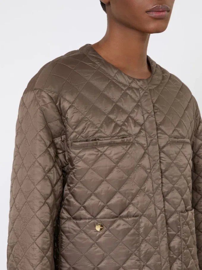 Wasserabweisende, wattierte Jacke aus Canvas, haselnussbraun Wasserabweisende, wattierte Jacke aus Canvas, haselnussbraun