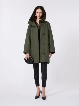 Wasserabweisender Canvas-Parka, Khaki Wasserabweisender Canvas-Parka, Khaki