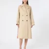 Wasserabweisender Gabardine-Trenchcoat mit Print, Pflaume Wasserabweisender Gabardine-Trenchcoat mit Print, Pflaume