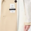 Wasserabweisender Gabardine-Trenchcoat mit Print, Pflaume Wasserabweisender Gabardine-Trenchcoat mit Print, Pflaume