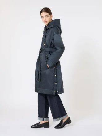 Wasserabweisender, gefütterter Parka aus Canvas, mitternachtsblau