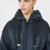 Wasserabweisender, gefütterter Parka aus Canvas, mitternachtsblau Wasserabweisender, gefütterter Parka aus Canvas, mitternachtsblau