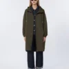 Wasserabweisender Parka aus Taft, grün Wasserabweisender Parka aus Taft, grün
