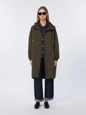 Wasserabweisender Parka aus Taft, grün