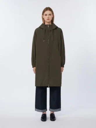 Wasserabweisender Parka aus Taft, grün