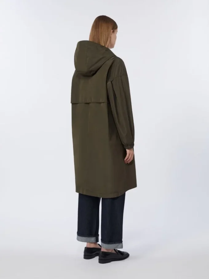 Wasserabweisender Parka aus Taft, grün Wasserabweisender Parka aus Taft, grün