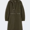 Wasserabweisender Parka aus Taft, grün Wasserabweisender Parka aus Taft, grün