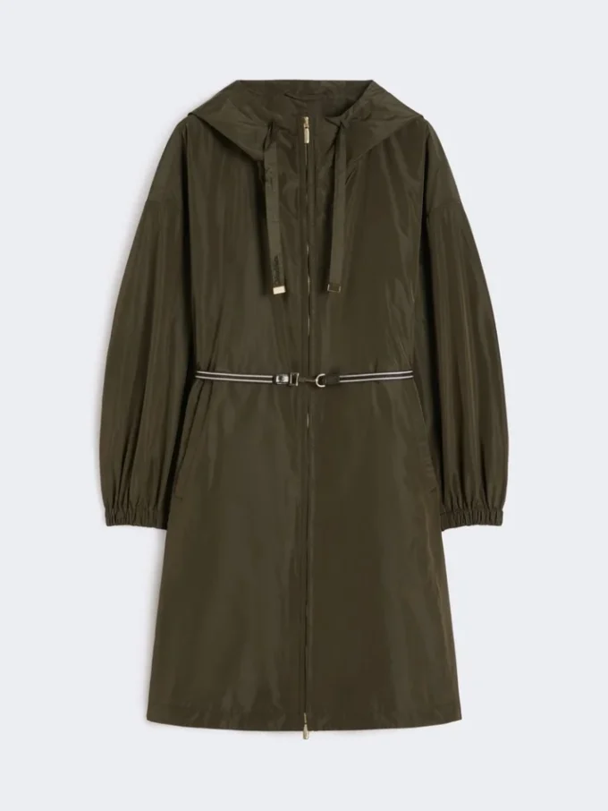 Wasserabweisender Parka aus Taft, grün Wasserabweisender Parka aus Taft, grün