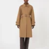 Wasserabweisender Trenchcoat aus Baumwollmischung, braun Wasserabweisender Trenchcoat aus Baumwollmischung, braun