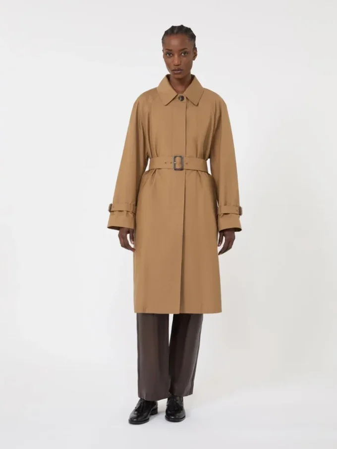 Wasserabweisender Trenchcoat aus Baumwollmischung, braun Wasserabweisender Trenchcoat aus Baumwollmischung, braun