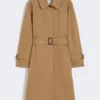 Wasserabweisender Trenchcoat aus Baumwollmischung, braun Wasserabweisender Trenchcoat aus Baumwollmischung, braun