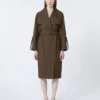 Wasserabweisender Trenchcoat aus Twill mit Gürtel, schokoladenbraun Wasserabweisender Trenchcoat aus Twill mit Gürtel, schokoladenbraun
