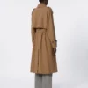 Wasserabweisender Trenchcoat aus Wollgabardine, braun Wasserabweisender Trenchcoat aus Wollgabardine, braun