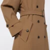 Wasserabweisender Trenchcoat aus Wollgabardine, braun Wasserabweisender Trenchcoat aus Wollgabardine, braun