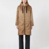 Wasserabweisender, wattierter Parka aus Canvas, kamelfarben Wasserabweisender, wattierter Parka aus Canvas, kamelfarben