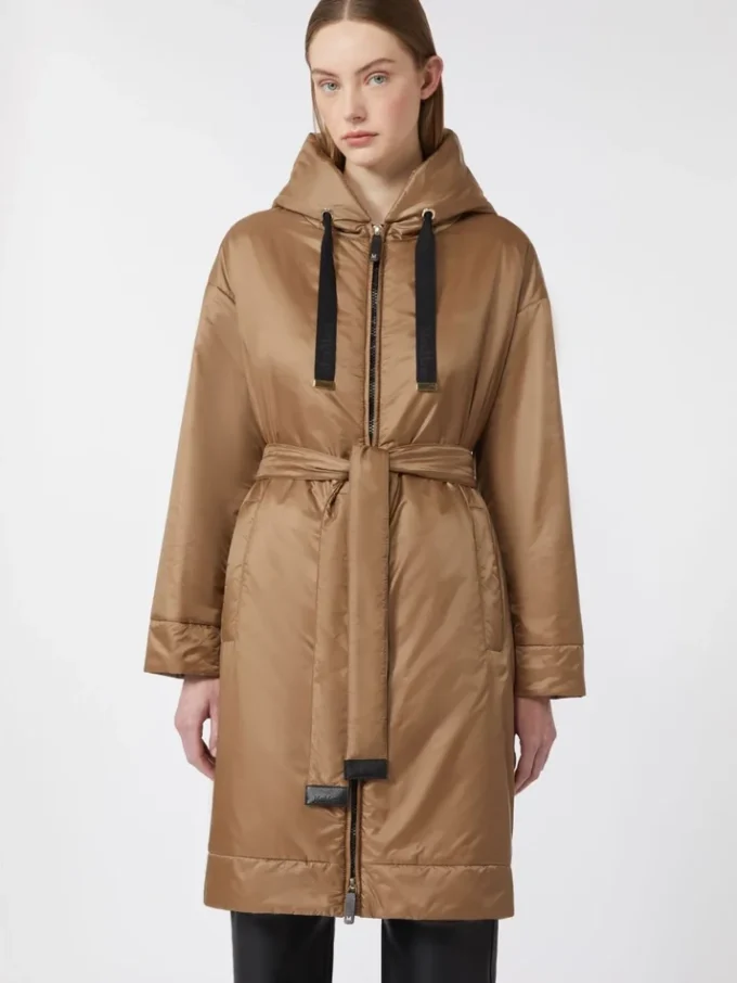 Wasserabweisender, wattierter Parka aus Canvas, kamelfarben Wasserabweisender, wattierter Parka aus Canvas, kamelfarben