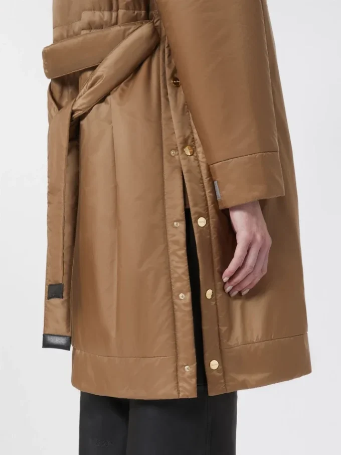 Wasserabweisender, wattierter Parka aus Canvas, kamelfarben Wasserabweisender, wattierter Parka aus Canvas, kamelfarben