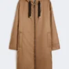 Wasserabweisender, wattierter Parka aus Canvas, kamelfarben Wasserabweisender, wattierter Parka aus Canvas, kamelfarben