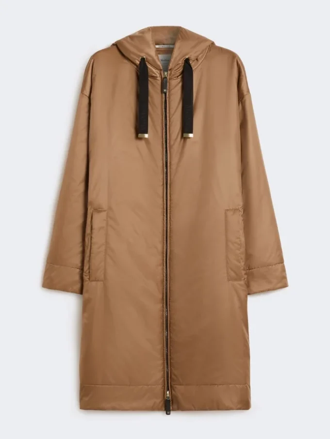 Wasserabweisender, wattierter Parka aus Canvas, kamelfarben Wasserabweisender, wattierter Parka aus Canvas, kamelfarben
