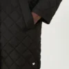 Wasserabweisender, wattierter Parka, schwarz