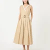 Wasserabweisendes Gabardine-Kleid, beige Wasserabweisendes Gabardine-Kleid, beige